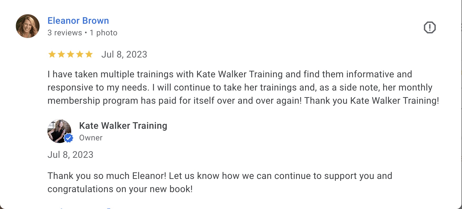 Eleanor Brown Step it UP Kate Walker Training